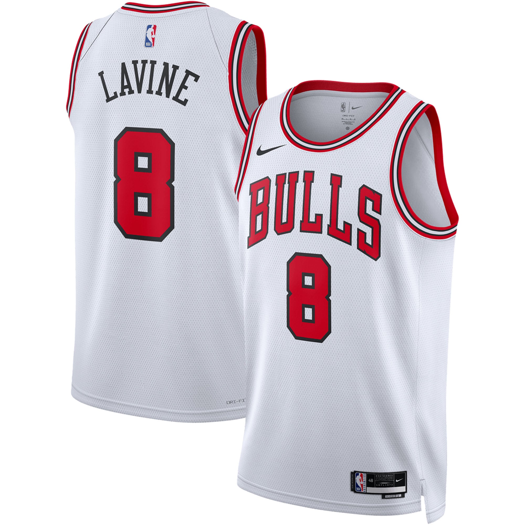 Zach LaVine Chicago Bulls Nike Unisex Swingman Jersey - Icon Edition - Red/White - Image 6