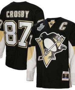 Sidney Crosby Pittsburgh Penguins Captain Patch 2008/09 Blue Line Player Jersey - Black