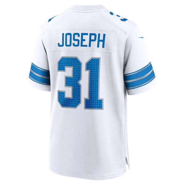 Kerby Joseph Detroit Lions Nike Game Jersey - White/Blue - Image 4