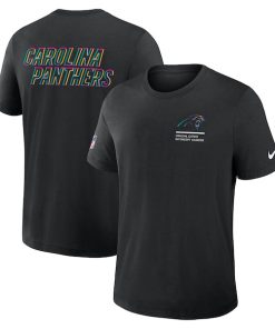 Carolina Panthers Nike 2025 NFL Crucial Catch Tri-Blend Dri-FIT T-Shirt - Black