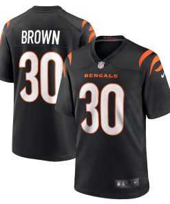 Chase Brown Cincinnati Bengals Nike Team Game Jersey -  Black