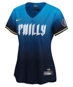 Alternative view of Trea Turner Philadelphia Phillies Nike Women's City Connect Limited Player Jersey - Navy