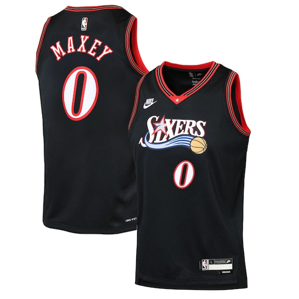 Tyrese Maxey Philadelphia 76ers Nike Youth Swingman Jersey - Classic Edition - Black