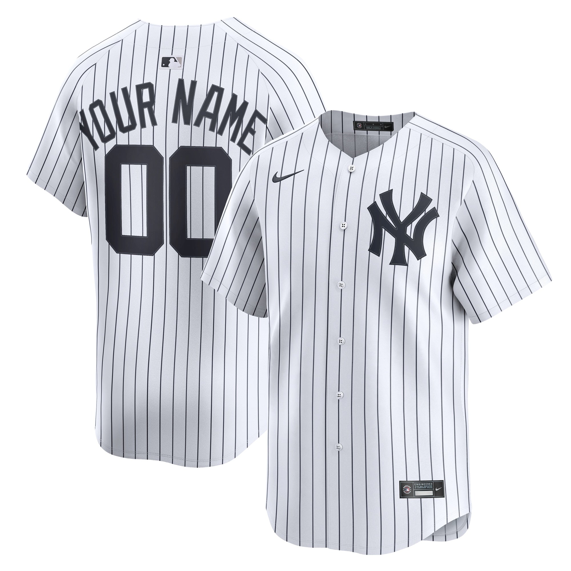 New York Yankees Nike Away Limited Custom Jersey - Gray/White - Image 6