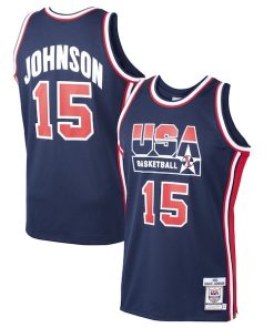 Magic Johnson USA Basketball 1992 Dream Team Authentic Jersey - Navy