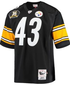 Alternative view of Troy Polamalu Pittsburgh Steelers 2007 Authentic Throwback Retired Player Jersey - Black