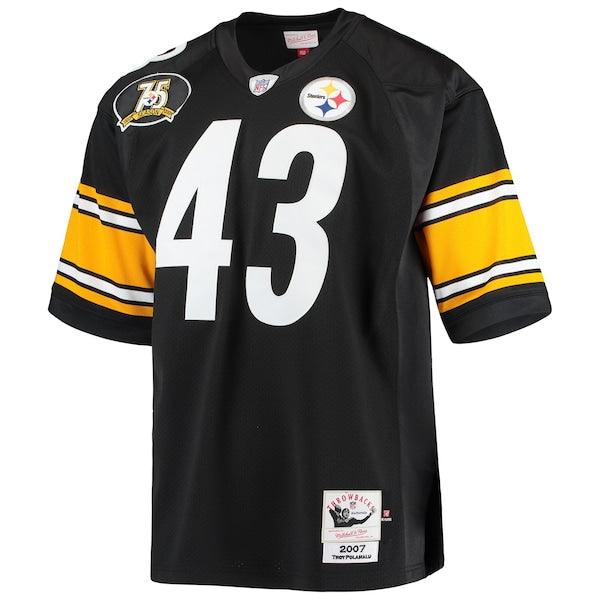 Troy Polamalu Pittsburgh Steelers 2007 Authentic Throwback Retired Player Jersey - Black - Image 2