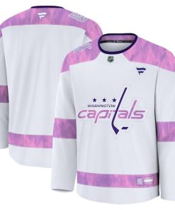 Washington Capitals  2024 Hockey Fights Cancer Practice Jersey - White