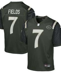 Justin Fields New York Jets Nike Youth 2025 Rivalries Collection Game Jersey - Gotham Green