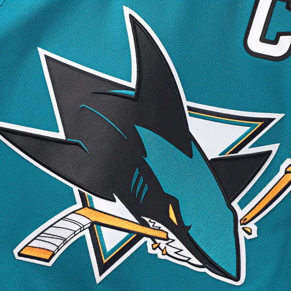 San Jose Sharks Home Premium Jersey - Teal/Black - Image 6