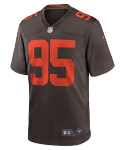 Alternative view of Myles Garrett Cleveland Browns Nike Alternate Game Jersey - Brown