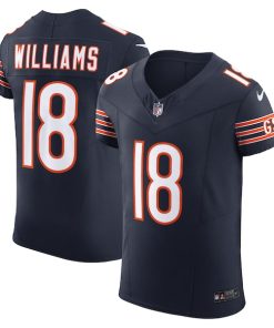 Caleb Williams Chicago Bears Nike Team Vapor F.U.S.E. Elite Jersey - Navy/Orange