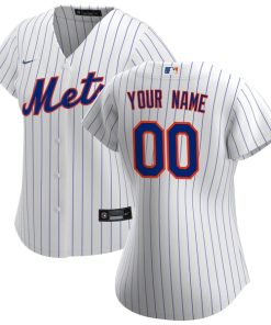 New York Mets Nike Women's Home Replica Custom Jersey - White