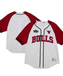 Chicago Bulls Practice Day Baseball Jersey - White