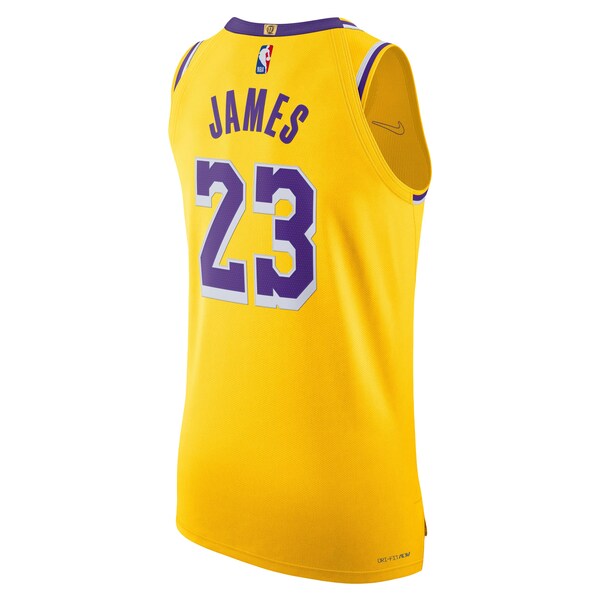 LeBron James Los Angeles Lakers Nike Authentic Jersey - Icon Edition - Gold - Image 3