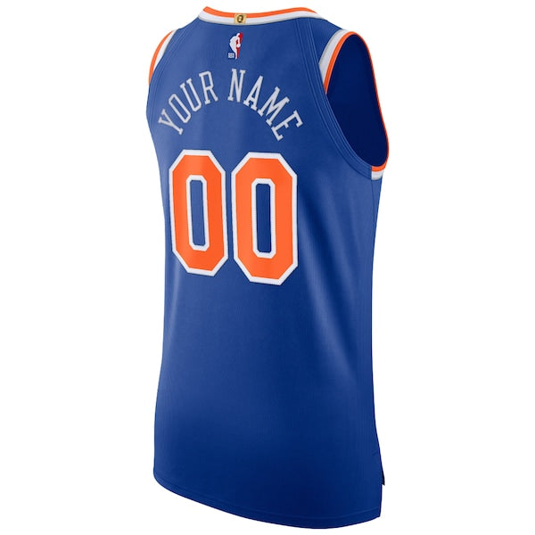 New York Knicks Nike Authentic Custom Jersey - Icon Edition - Blue - Image 3