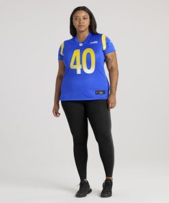 Alternative view of Tony Fields Los Angeles Rams Nike Women's Team Game Jersey -  Royal