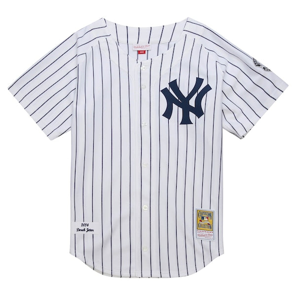 Derek Jeter New York Yankees 2014 Cooperstown Collection Authentic Throwback Jersey - White - Image 2