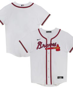 Atlanta Braves Preschool Home Blank Replica Jersey - White