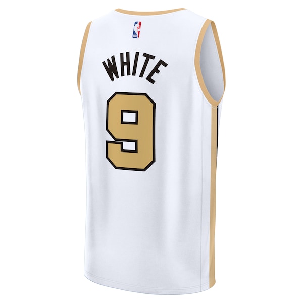Derrick White Boston Celtics Youth 2025/26 City Edition Fast Break Jersey - White - Image 3