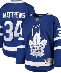 Auston Matthews Toronto Maple Leafs Youth Home Premier Player Jersey - Blue/Black