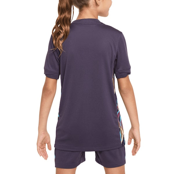 England National Team Nike Youth 2024 Away Replica Blank Jersey - Purple - Image 5