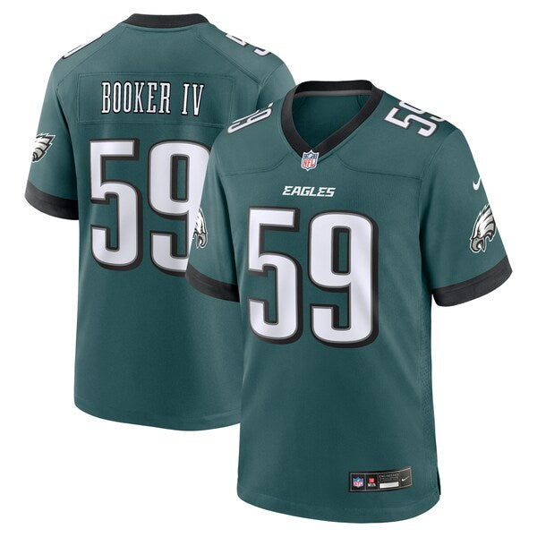 Thomas Booker IV Philadelphia Eagles Nike Team Game Jersey - Midnight Green - Image 2