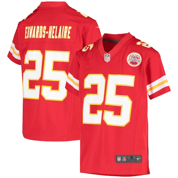 Clyde Edwards-Helaire Kansas City Chiefs Nike Youth Game Jersey - Red/White - Image 2