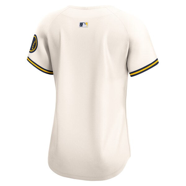 Milwaukee Brewers Nike Women's Home Limited Jersey - Cream - Image 3
