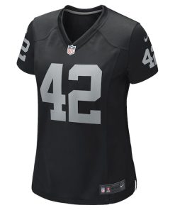 Alternative view of Ronnie Lott Las Vegas Raiders Nike Women's Game Retired Player Jersey - Black