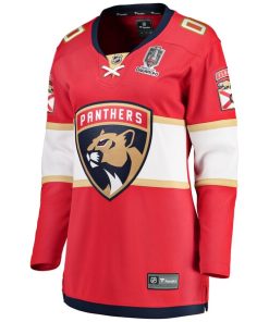 Alternative view of Florida Panthers  Women's Home 2024 Stanley Cup Champions Breakaway Custom Jersey?¨C Red