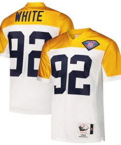 Reggie White Green Bay Packers 1994  Authentic Throwback Retired Player Jersey - White