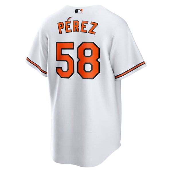 Cionel P¨¦rez Baltimore Orioles Nike Home Replica Player Jersey - White - Image 3