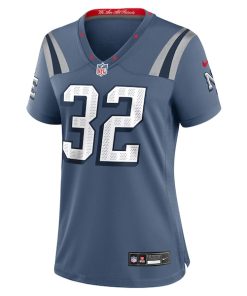 Alternative view of TreVeyon Henderson New England Patriots Nike Women's 2025 Rivalries Collection Game Jersey - Storm Blue
