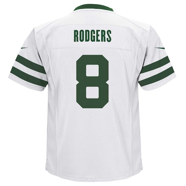 Aaron Rodgers New York Jets Nike Preschool Alternate Game Jersey - White/Green - Image 4