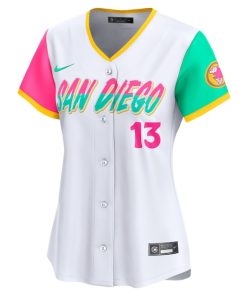 Alternative view of Manny Machado San Diego Padres Nike Women's City Connect Limited Player Jersey - White