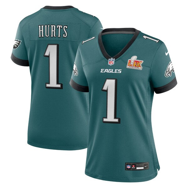 Jalen Hurts Philadelphia Eagles Nike Women's Super Bowl LIX Game Player Jersey - Midnight Green - Image 8