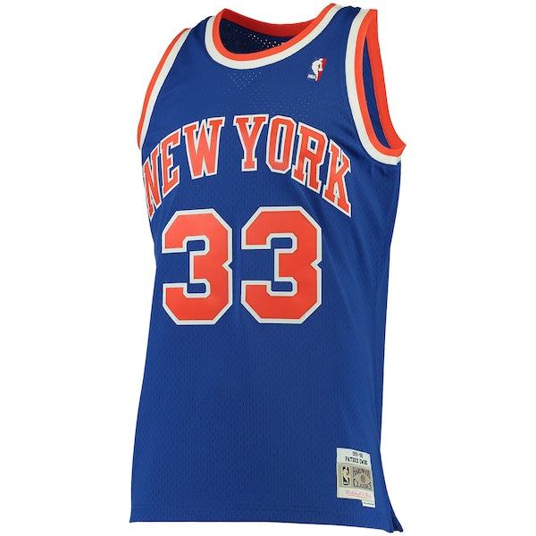 Patrick Ewing New York Knicks 1991/92 Big & Tall Hardwood Classics Swingman Jersey - Blue - Image 2