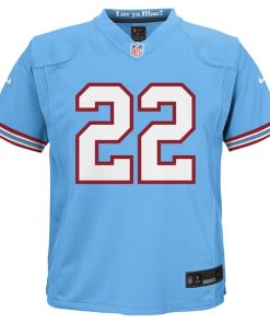 Alternative view of Derrick Henry Tennessee Titans Nike Preschool Oilers Throwback Alternate Game Jersey - Light Blue