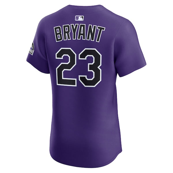 Kris Bryant Colorado Rockies Nike Alternate Elite Player Jersey - Purple/White - Image 4