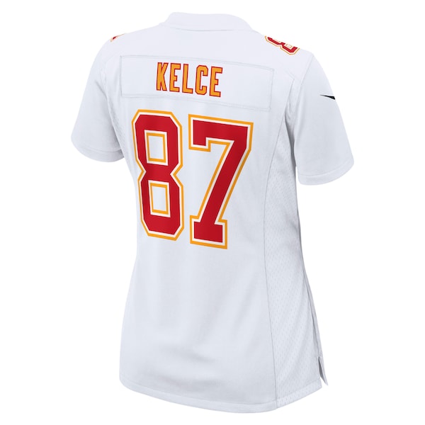 Travis Kelce Kansas City Chiefs Nike Women's Super Bowl LIX Fashion Game Jersey - Tundra White - Image 3