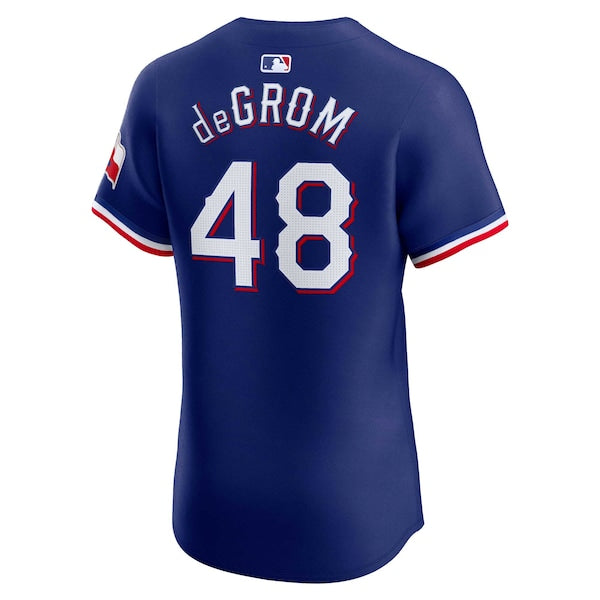 Jacob deGrom Texas Rangers Nike Alternate Elite Player Jersey - Royal - Image 3