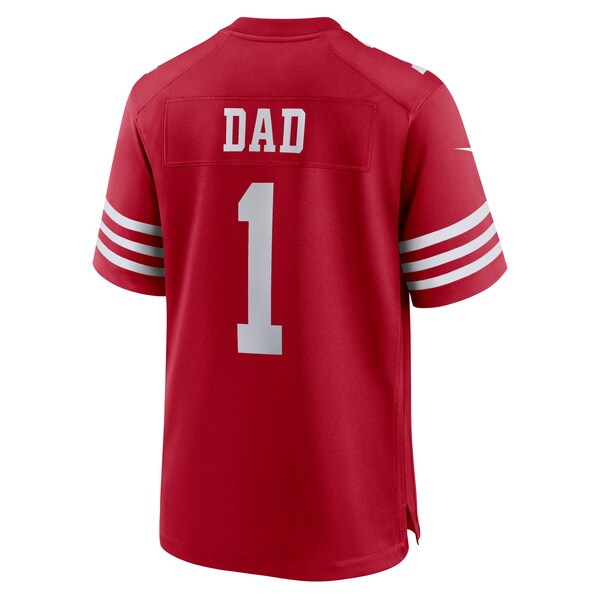 Number 1 Dad San Francisco 49ers Nike Game Jersey - Scarlet - Image 3