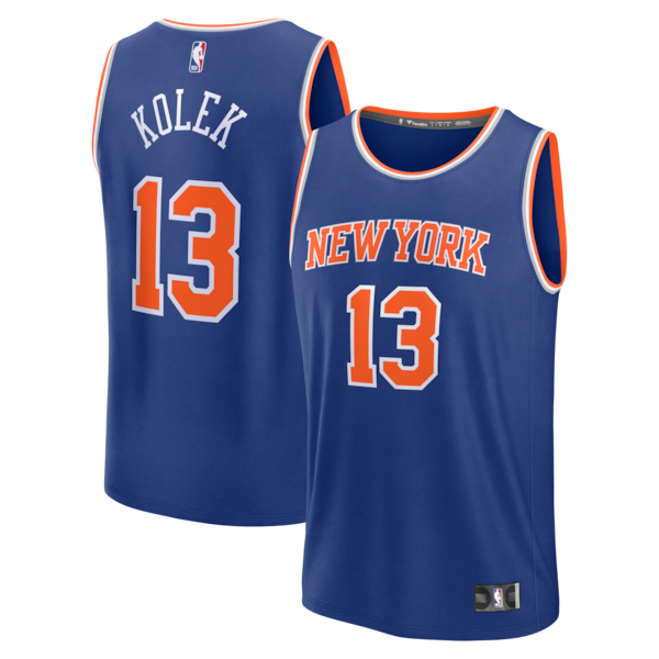 Tyler Kolek New York Knicks Fast Break Replica Jersey - Blue - Icon Edition
