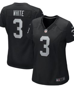 Alternative view of Zamir White Las Vegas Raiders Nike Women's  Game Jersey -  Black