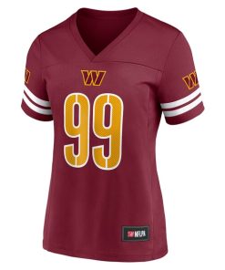 Alternative view of Women's Chase Young Burgundy Washington Commanders Game Time Player Jersey