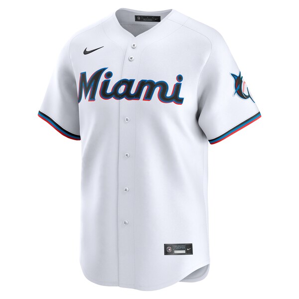 Miami Marlins Nike Youth Home Custom Limited Jersey - White - Image 2