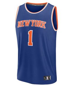 Alternative view of Cameron Payne New York Knicks  Fast Break Replica Player Jersey - Icon Edition - Blue