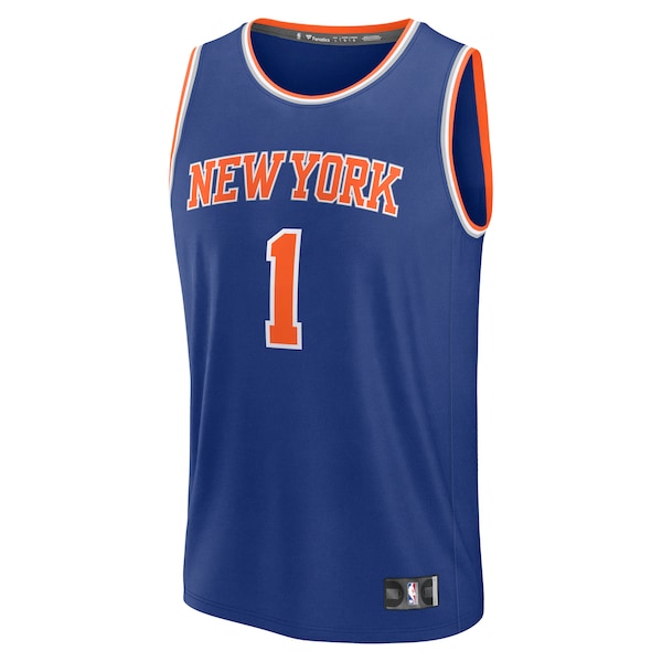 Cameron Payne New York Knicks Fast Break Replica Player Jersey - Icon Edition - Blue - Image 2