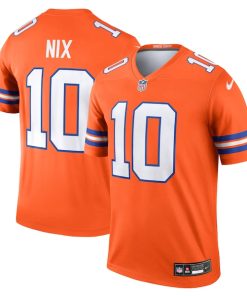 Bo Nix Denver Broncos Nike Alternate Legend Player Performance Top - Orange